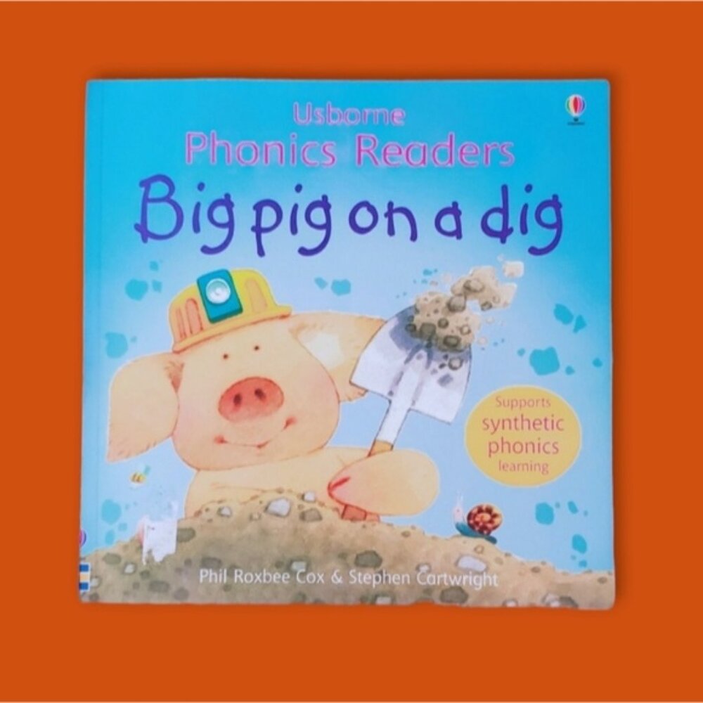 3/$15- Phonics Readers: "Big Pig on a Dig" Learning Book By Usborne